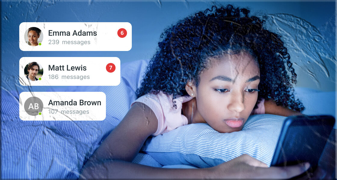 Facebook Messenger notification stuck on screen illustration