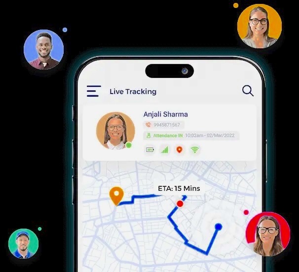 Google Maps interface showing location sharing options on a smartphone