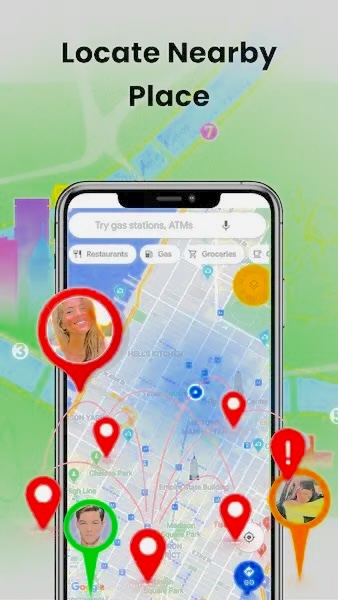 User enabling Google Maps Location Sharing on a smartphone.