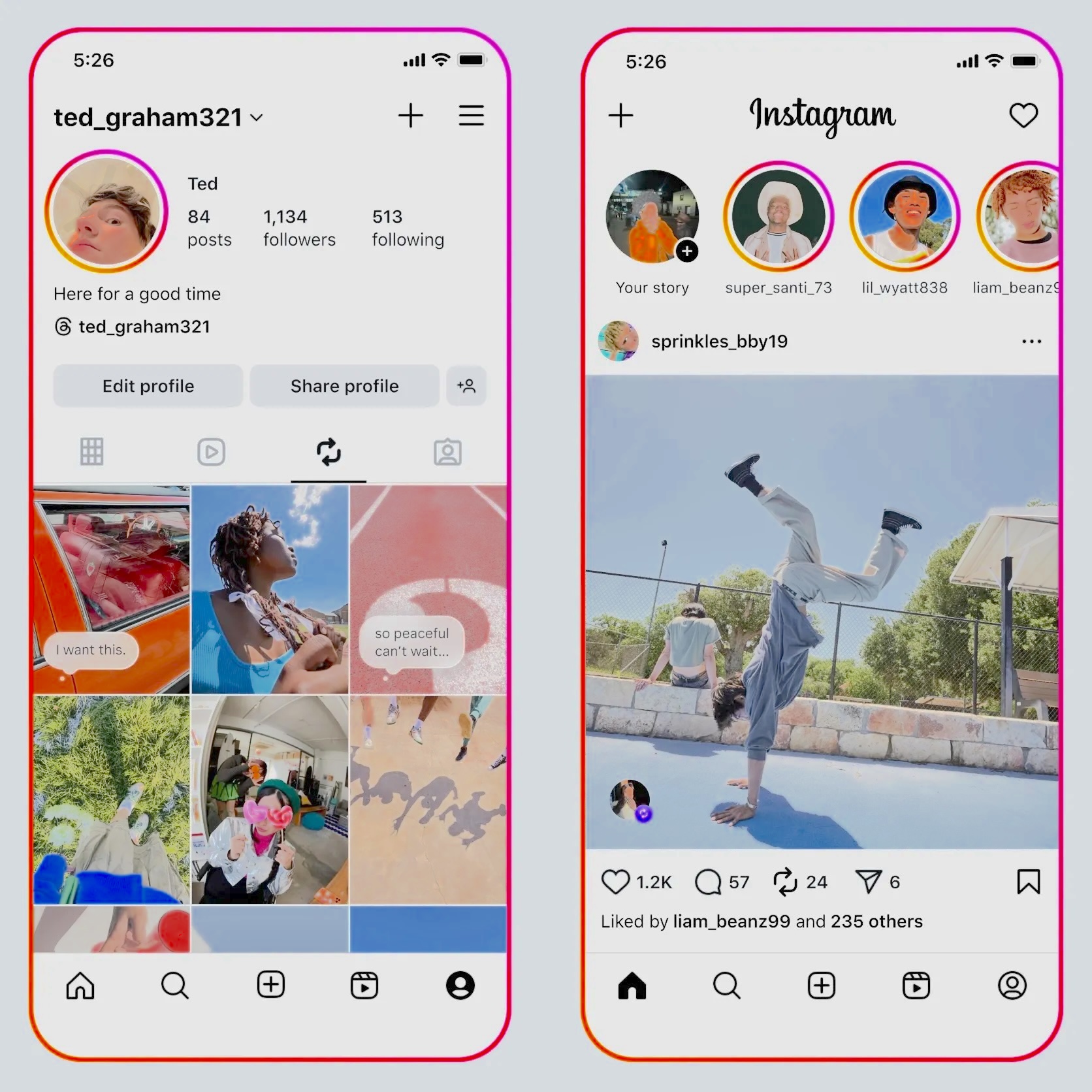 Instagram DM settings showing mute and privacy options.